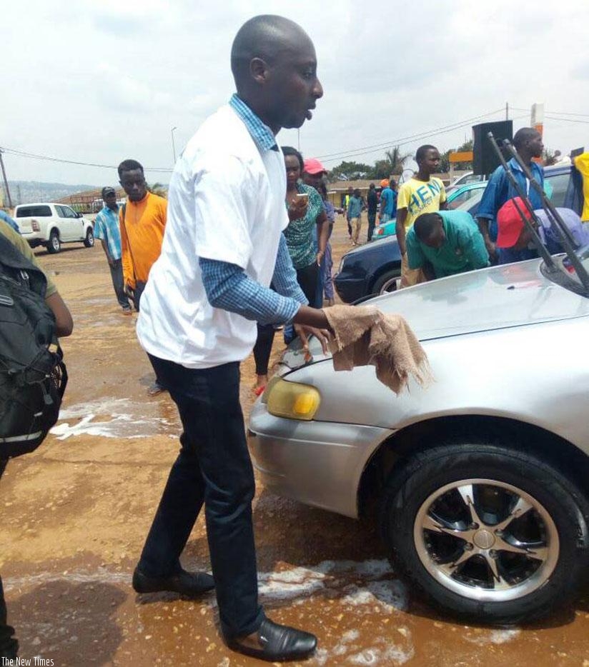 Arankunda star Aime Uwimana at  the charity event.  