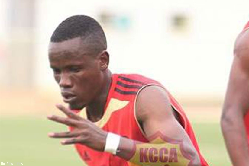Defender Denis Rukundo during training with KCCA last week at Kigali Stadium as they prepared for a pre-season friendly with APR. Courtesy