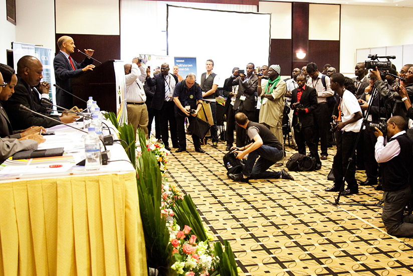 Journalists covering a past event in Kigali. / File photo