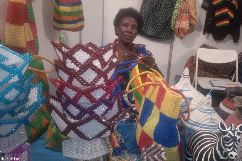 Nyirabanyaga at the showdroung in Gikondo. She has over the years seen RITF evolve to what it is today. / Joan Mbabazi.