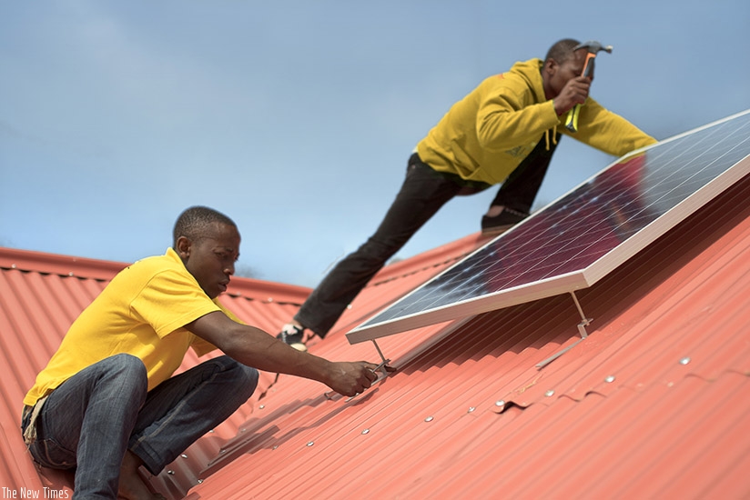 Solar and other renewable energy sources will play a big role in government's push to connect 45 per cent of the population by 2018, from the current 35 per cent. / File.