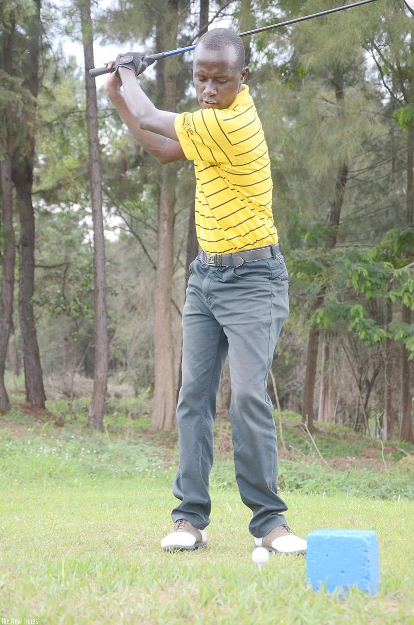 Olivier Munyaneza is one of three Rwandan professional golfers, who will compete in this year's Uganda Open. S. Ngendahimana