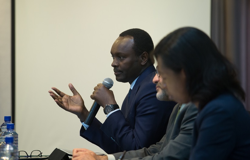 Emmanuel Hategeka COO RDB speaks during the meeting. Timothy Kisambira (1)