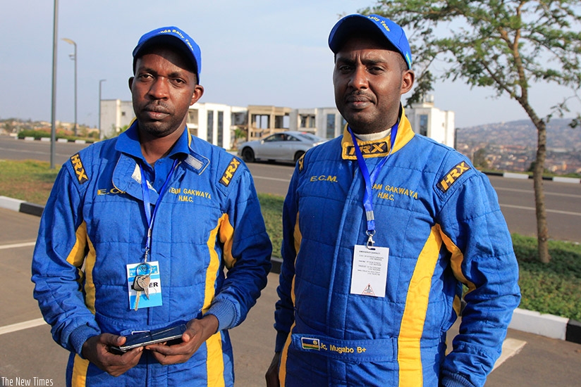 Gakwaya and Mugabo say they are ready to shine at this weekend's Rwanda Mountain Gorilla Rally. S. Ngendahimana.