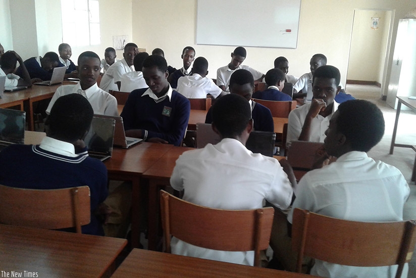 Students in a smart classroom. The teachers not able to access the internet or a computer  can send their updated information through schools with smart classes .  (Lydia Atieno)