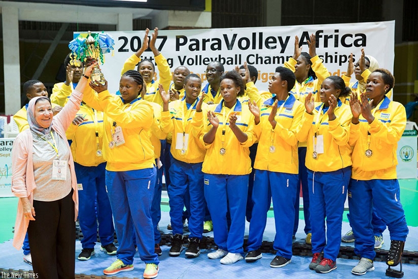 Rwanda defeated Egypt in straight sets 3-0 (25-14, 25-20 and 25-10) in 64 minutes to clinch the women's title. (Courtesy)