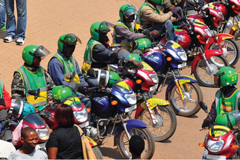 Taxi-motos at a stage in Kigali (File)