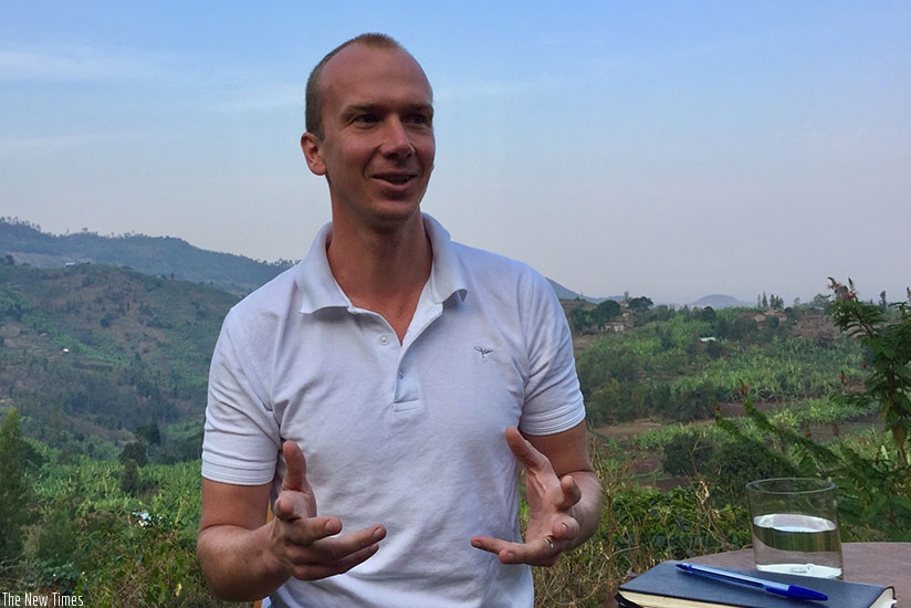  Pohlman speaks during the interview with The New Times. Collins Mwai.