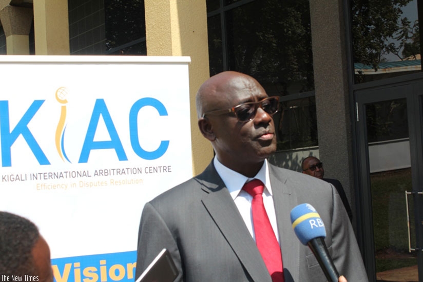 Busingye speaks during the opening of the KIAC-organised training on Monday.  (Peterson Tumwebaze)