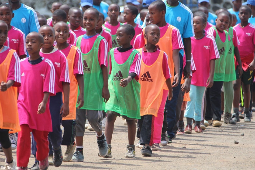 Young girls seen here participating in Live Your Goals program in Kayonza. (Peter Kamasa)