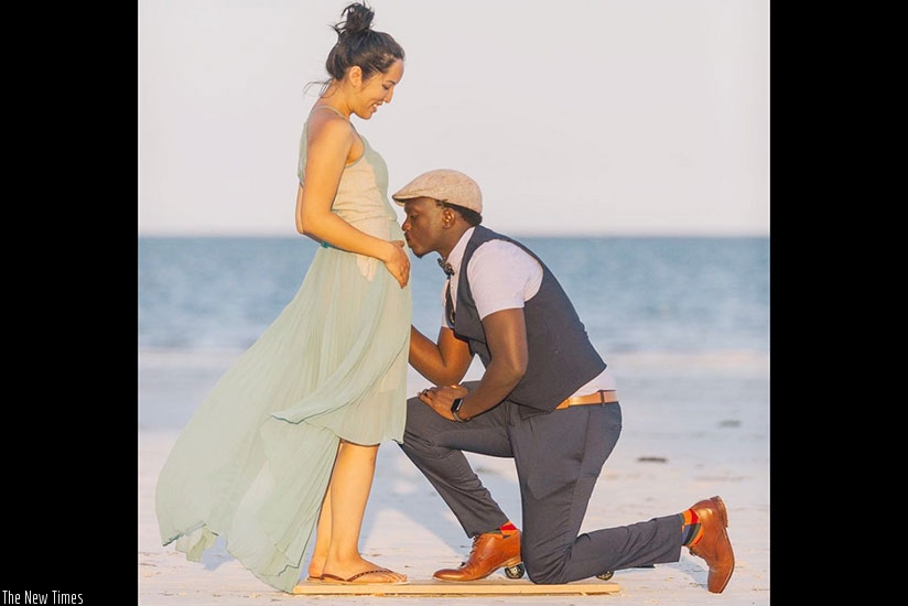Olivier Kavutse and his wife Amanda Fung expect their first child in February.