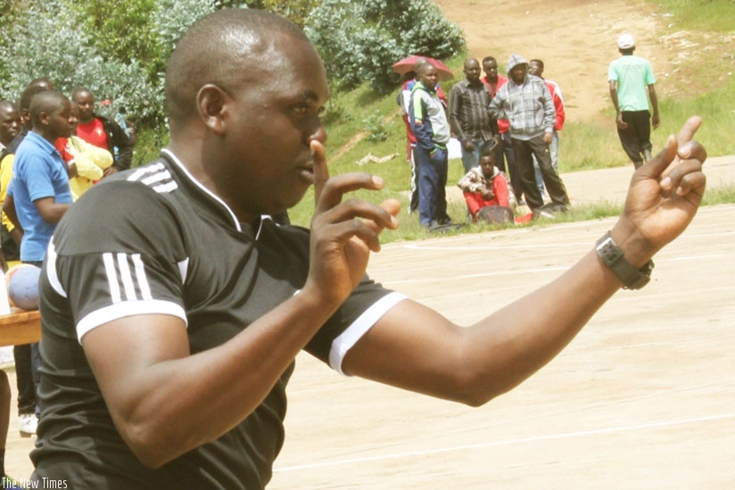 APR players pose for a photo after winning the national handball  league title for 2017. File. 