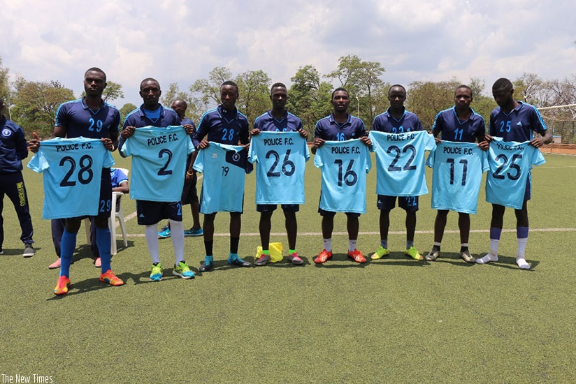 Police FC unveiled seven new players on Thursday at Kicukiro Stadium. Police will start the new season facing Etincelles on Saturday. Courtesy. 