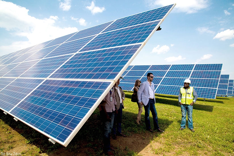 Solar panels in Rwamagana District. File.