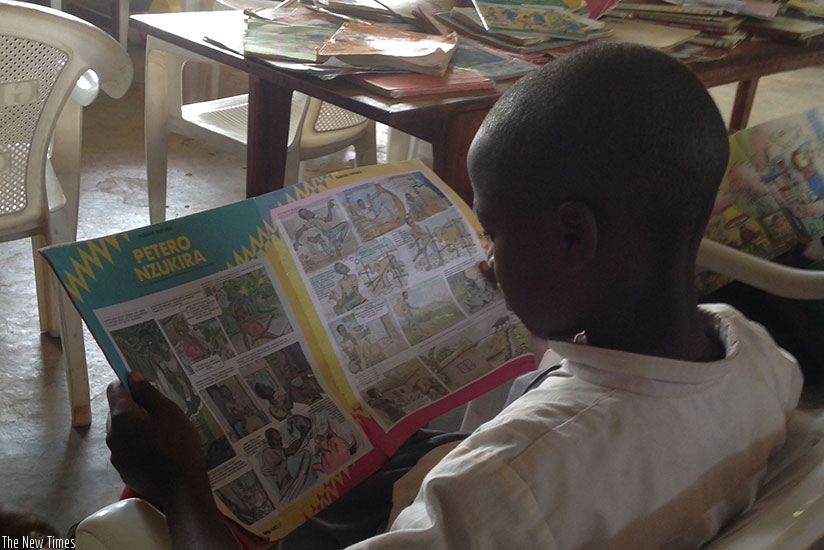 Reading helps you to discover new words and thus improves your vocabulary.  (Dennis Agaba)