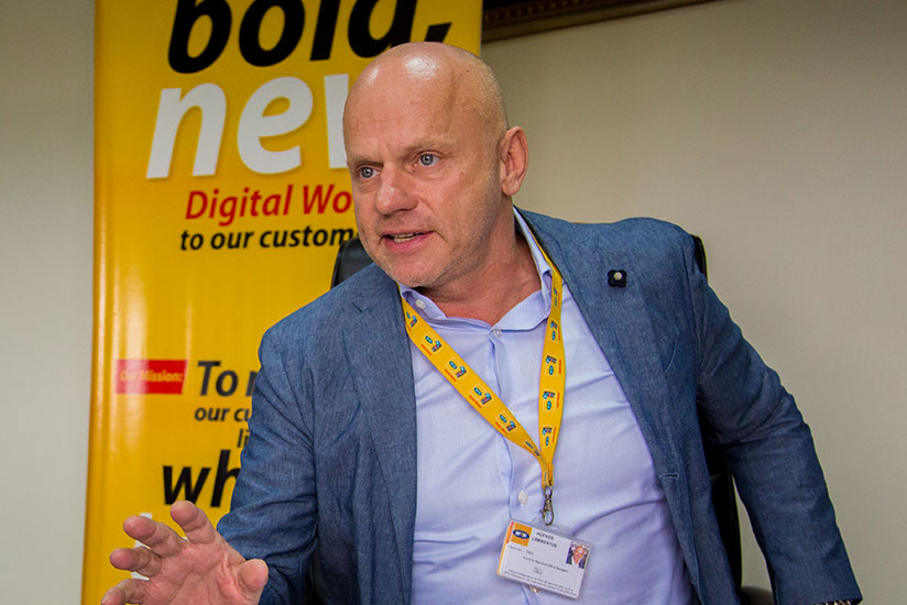 MTN chief Hofker says the telecom is gaining market value. / Faustin Niyigena