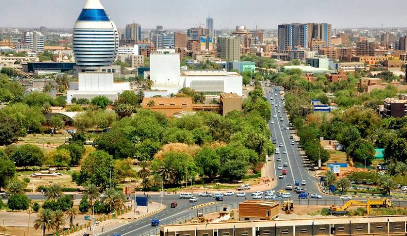 Khartoum and the magnificent Corinthia Hotel standing tall. / Athan Tashobya