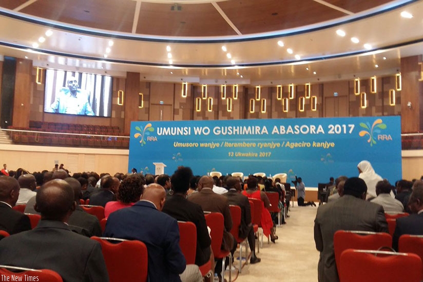 Participants at the Kigali Convention Center during the Tax Appreciation Day.