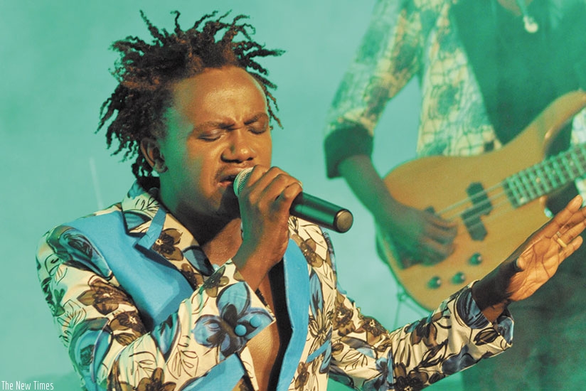 Mani Martin sings during one of  his performances. Courtesy. 