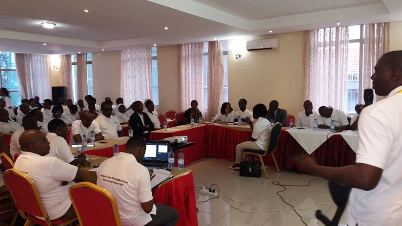 Some of the youth living with disabilities and officials who attended the launch of the second phase of EmployAble ONE project. / Michel Nkurunziza