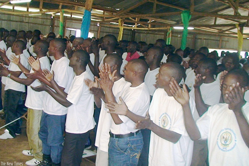 Ex-combatants at Mutobo Transit Centre in Musanze District. (File)
