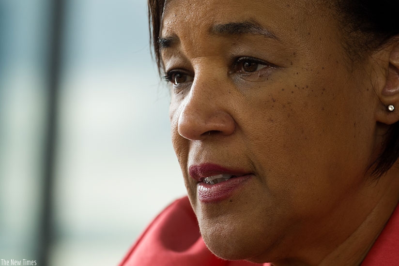 Scotland speaks during an interview with The New Times.Timothy Kisambira.