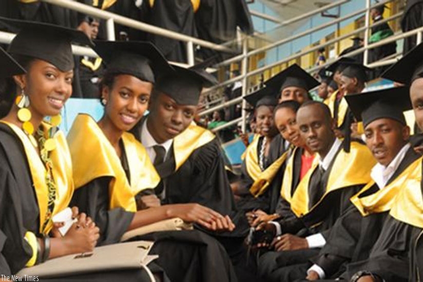 University of Rwanda graduates at a past graduation ceremony. (File)