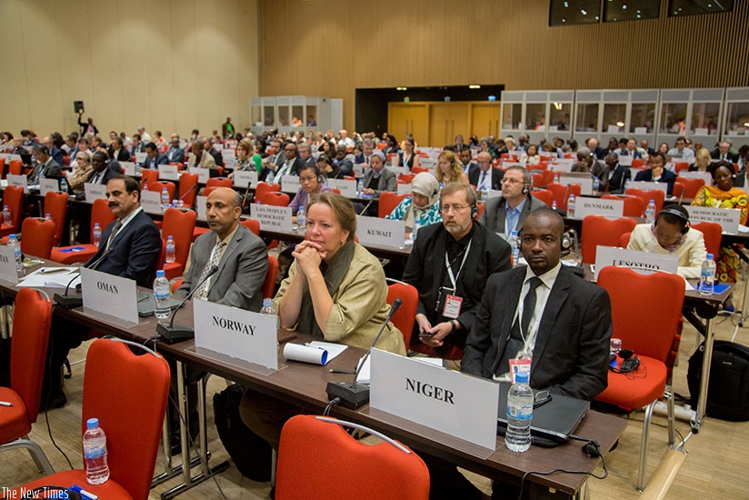 Participants during the conference in Kigali, yesterday. (Faustin Niyigena)