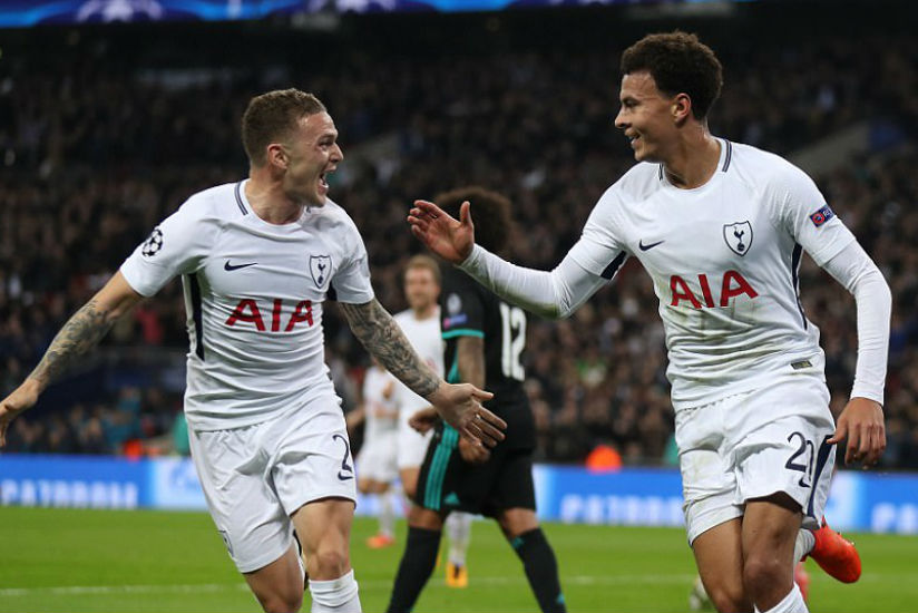 Trippier and Alli combined effectively to stun Real Madrid who made a lacklustre start to the Champions League tie. / Internet photo
