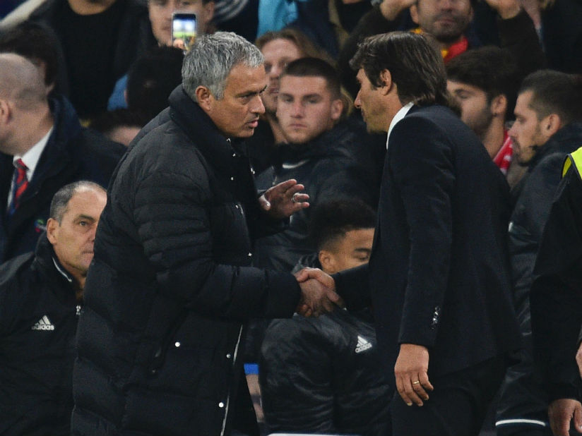 Jose Mourinho accused Chelsea manager Antonio Conte of trying to humiliate him after his side's 4-0 hammering of Manchester United last season. / Internet photo