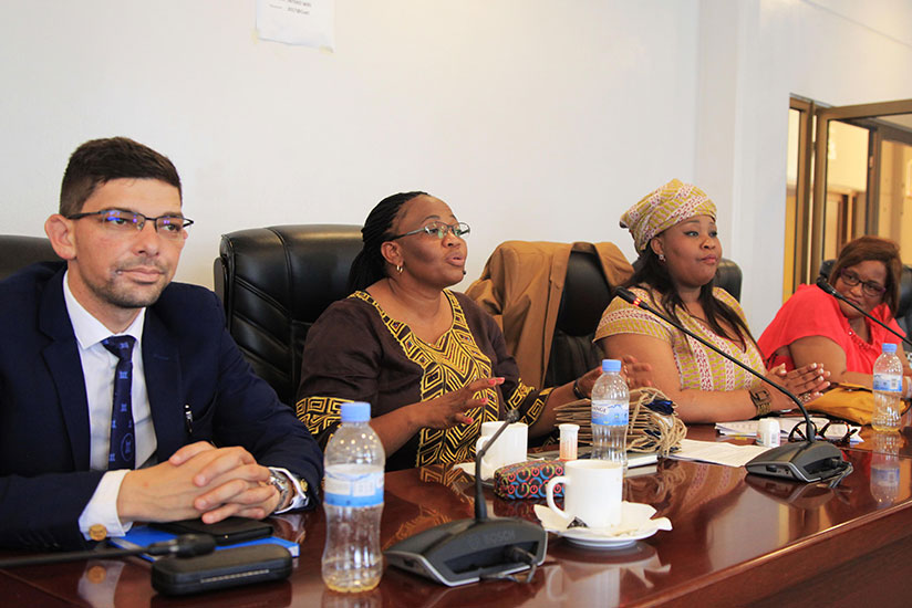 The South African lawmakers from West Cape exchange ideas with Public Accounts Committee members at Parliament yesterday. / Sam Ngendahimana