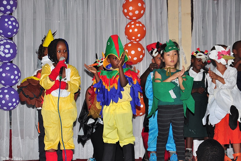 Pupils engage in fun presentations for their parents. Parents enjoy to see their children grow up happy and skilled. (Dennis Agaba)