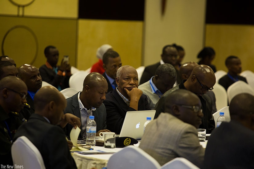 A cross-section of media practitioners and partners at the media dialogue in Kigali, yesterday. (Photos by Timothy Kisambira)