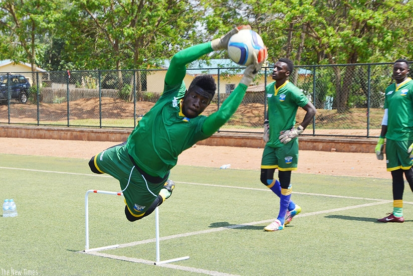 Rwanda international goalkeeper Olivier Kwizera . 