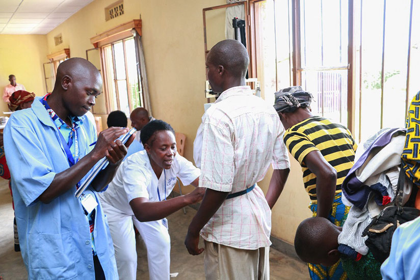 Residents being screened during the launch of the campaign. / Lydia Atieno