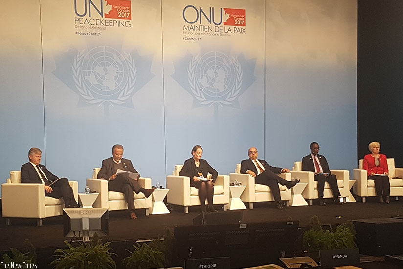 The meeting featured panel discussion in which the status of Rwandan participation on various peacekeeping missions was highlighted. (Courtesy)