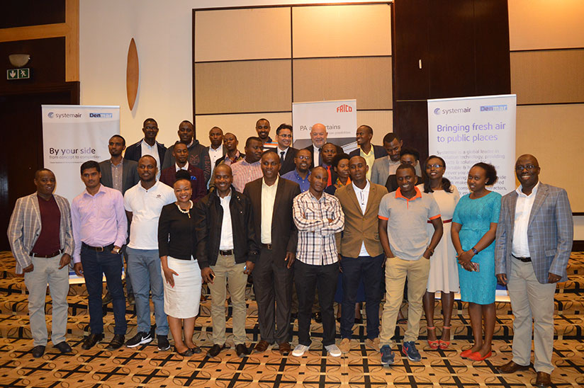 Denmar together with Systemair staff and other invited guests pose for a group photo. / Joseph Mudingu