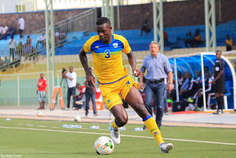 APR left back, Emmanuel Imanishimwe is set to play a key role during the 2019 AFCON qualifiers. (S. Ngendahimana)