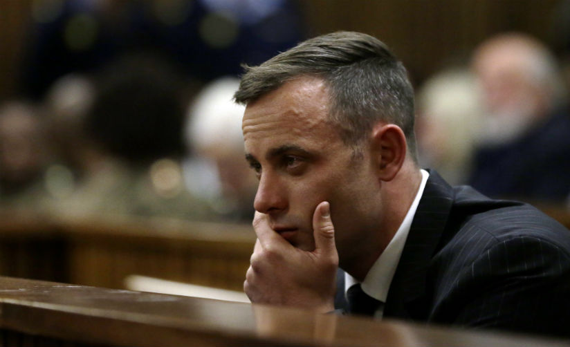 Oscar Pistorius sits in the dock during his sentencing hearing in a court in Pretoria, South Africa, June 13. Pistorius could face a 15-year sentence after his conviction for killi....