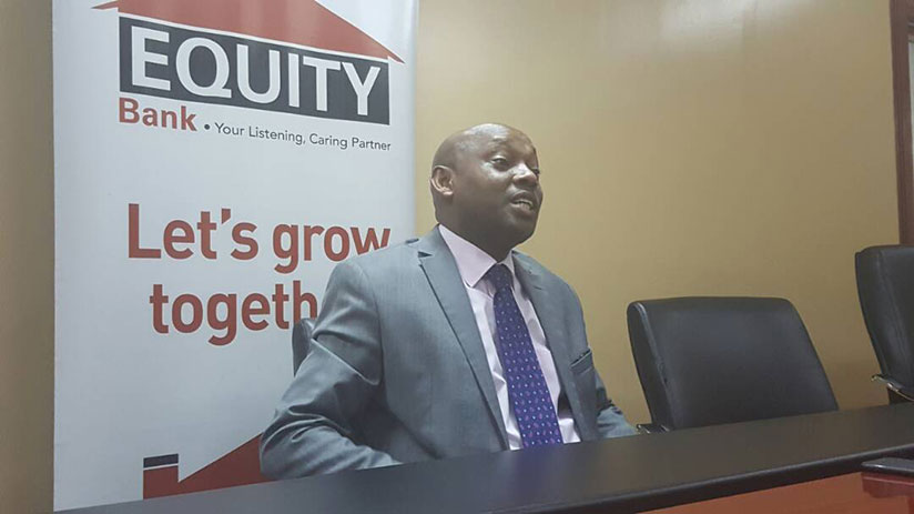 Equity bank chief Hannington Namara speaks at an earlier event. / Lydia Atieno