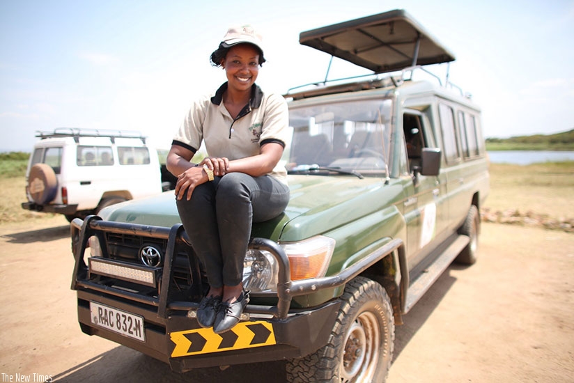 Muhumuza's dream to drive a jeep has come to pass. / Photo by Maria Miracle. 