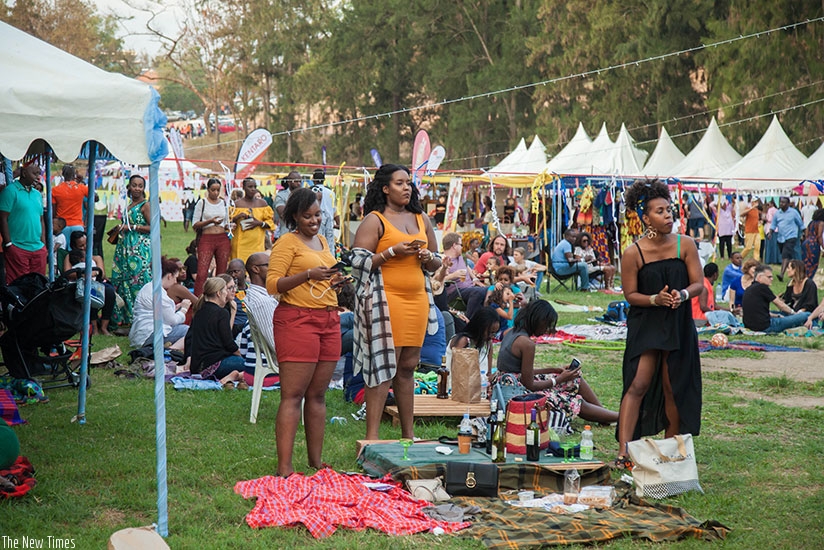 Some of the people who turned up for the first edition of Blankets and Wine in Kigali./ File 