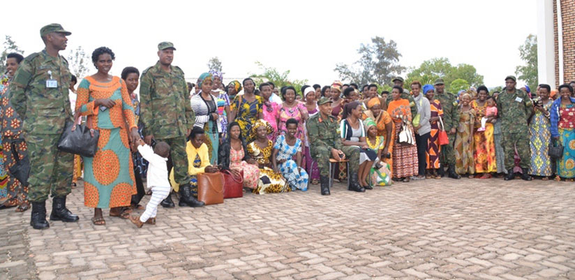 During the commencement of a series of workshops for the spouses of military personeles in Ngoma on November 27, 2017. Kelly Rwamapera