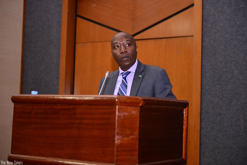 Prime Minister, Eduard Ngirente presenting to both Chambers of Parliament the seven-year government programme for education sector. (Courtesy)