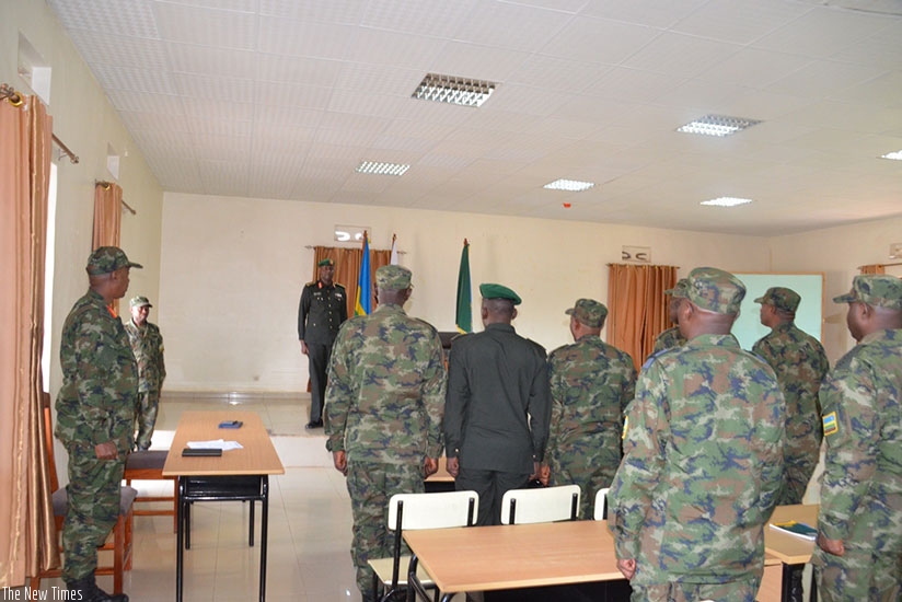 Army Chief of Staff, Maj Gen J Musemakweli  received at Kami Barracks were he briefed the contingent