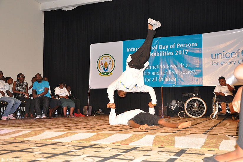 Children with disability displaying their dancing skills. / All photos by Diane Mushimiyimana.