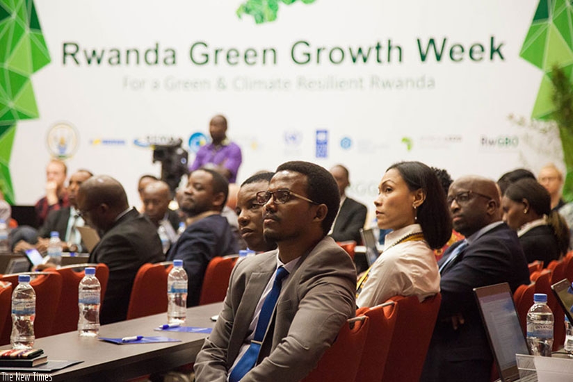 Participants at the launch of Green Growth Week in Kigali on Monday. File.