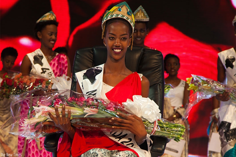 Miss Rwanda 2017 Elsa Iradukunda beat 15 finalists to the crown on February 25. File.