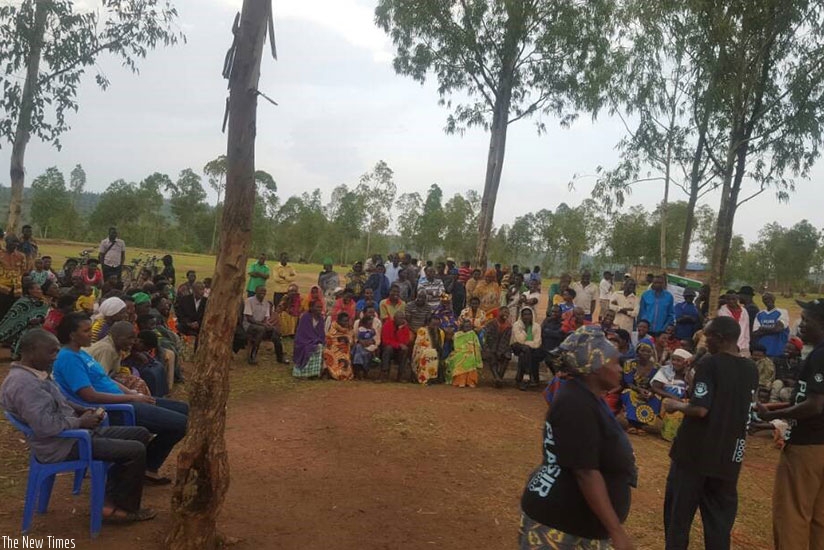 CBOs activities in Rukomo sector. It was a community dialogue conducted by CBO KOBURL from Nyagatare on HIV prevention messages with focus to condom use