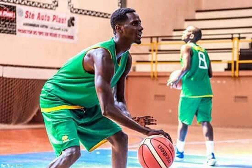 Sedar Sagamba seen in a training session in Tunisia during the Afrobasket 2017 tournament. File